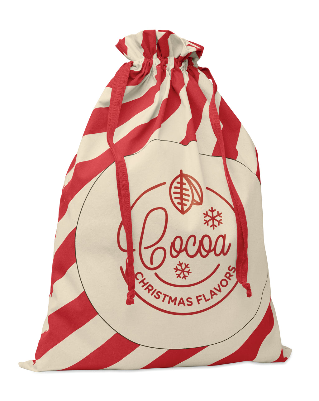 LAUKKU – Large Santa cotton bag – item picture printed