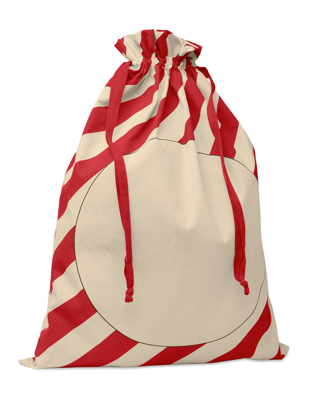 LAUKKU – Large Santa cotton bag – Red