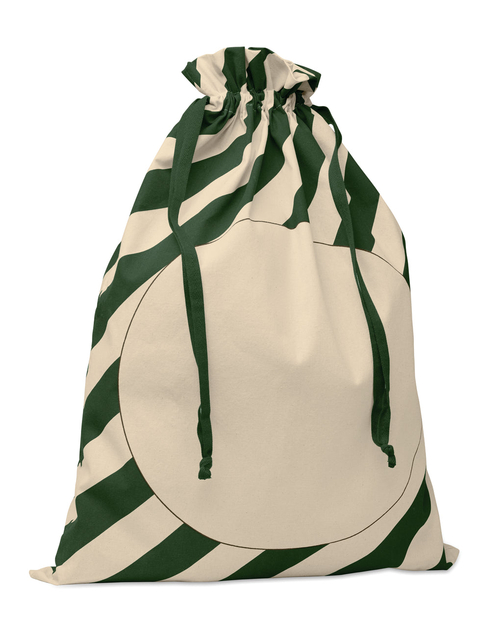 LAUKKU – Large Santa cotton bag – Green