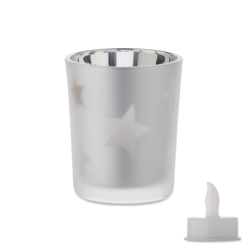 LANDLE – LED tea light candle – Matt Silver