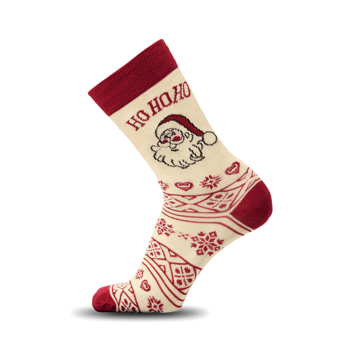 SOC MEDIUM – Pair of Christmas socks M – Beige