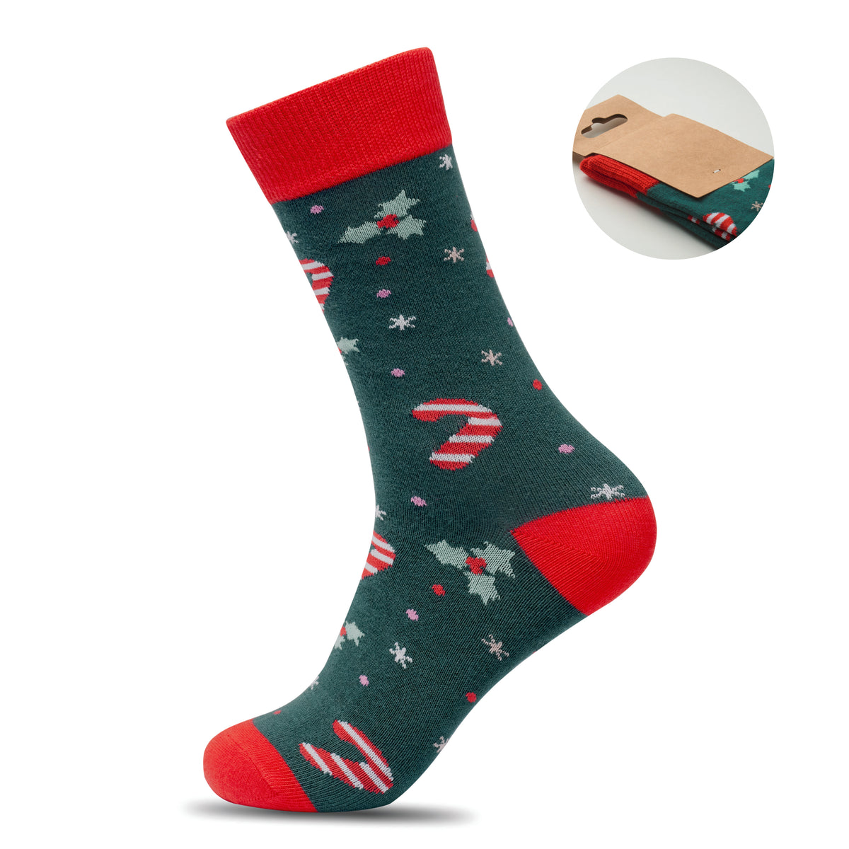 SOC LARGE – Pair of Christmas socks L – Green