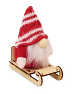 FROSTY SLEIGH – Gnome on wooden sleigh – Red