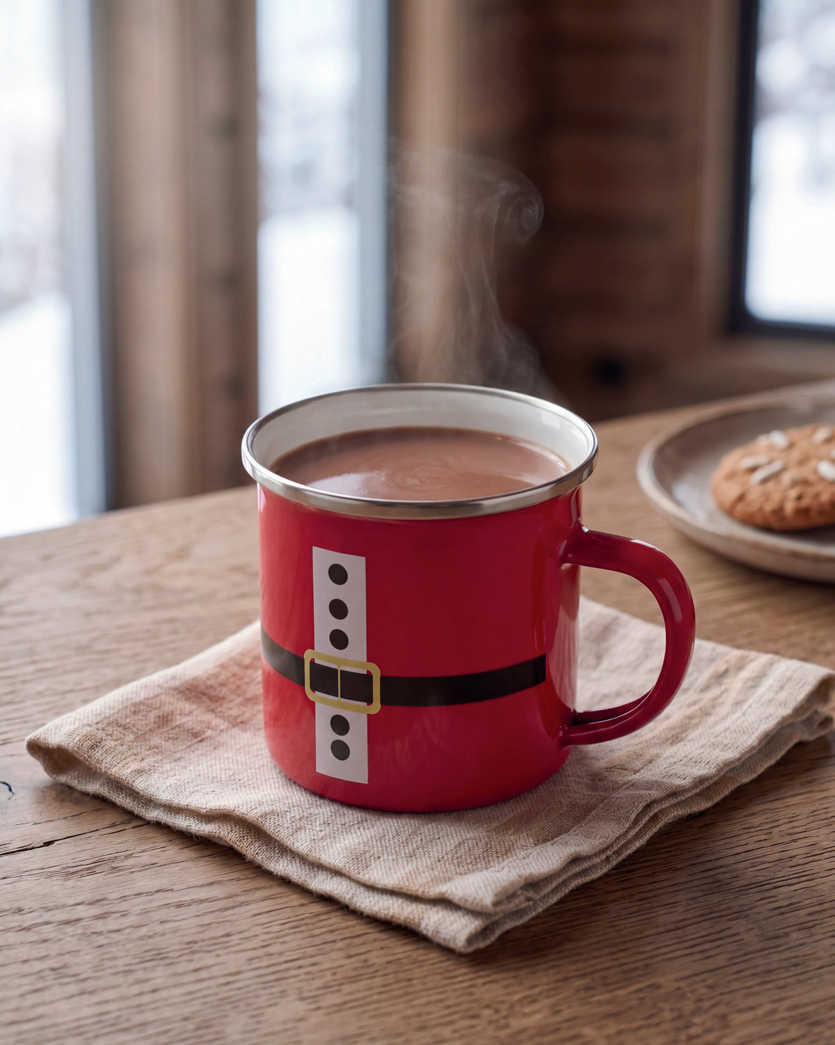 SANTAMEL – Santa enamel vintage mug 300ml – item ambiant picture