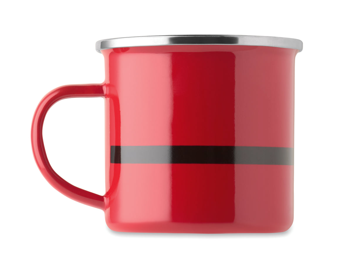 SANTAMEL – Santa enamel vintage mug 300ml – item picture open