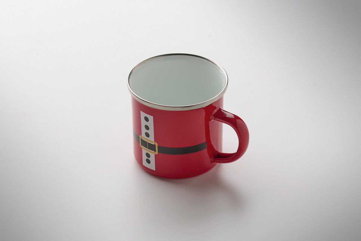 SANTAMEL – Santa enamel vintage mug 300ml – item picture side