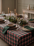 SANTABLE – Chequer cotton tablecloth set – item ambiant picture