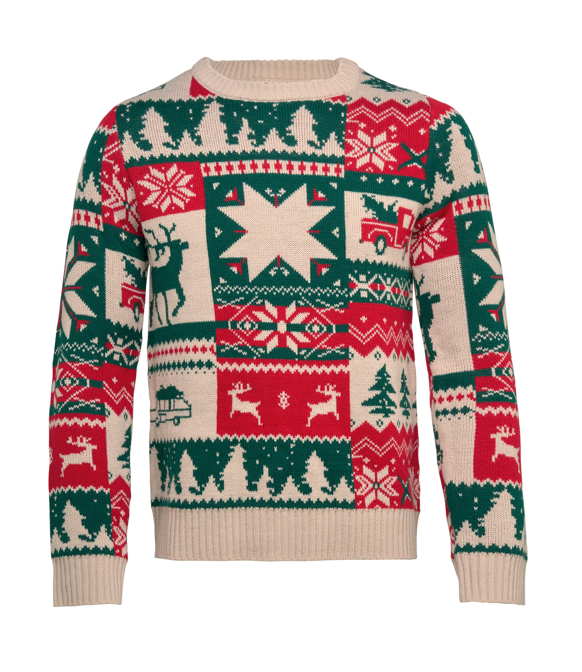 SHIMIS XL – Christmas knitted sweater L-XL – Beige