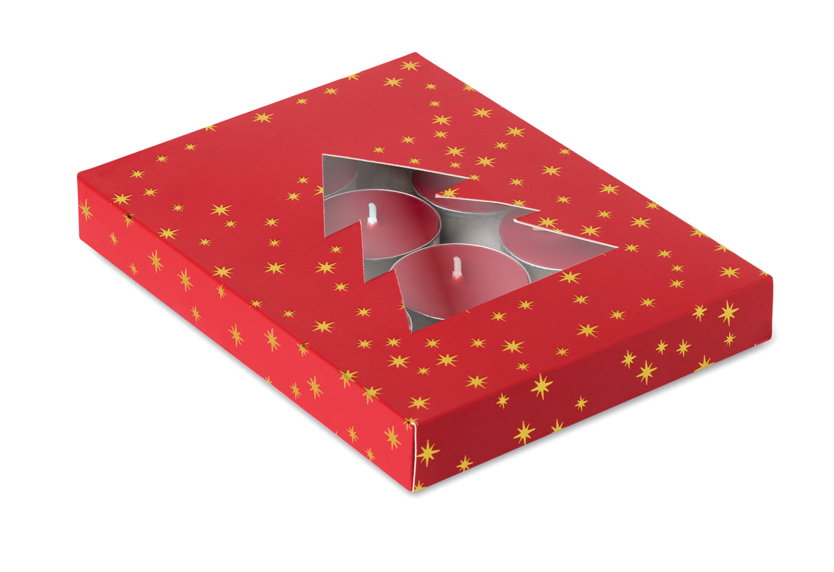 RADIANT – Cinnamon scented tea light set – Red