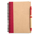 SONORA PLUS – B6 recycled notebook with pen – Red