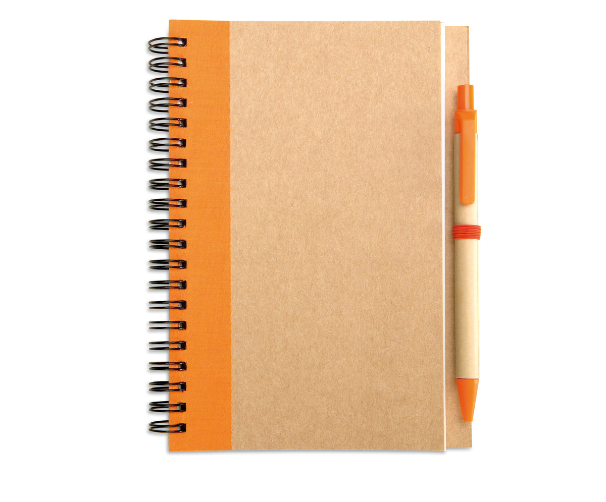 SONORA PLUS – B6 recycled notebook with pen – Orange