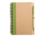 SONORA PLUS – B6 recycled notebook with pen – Lime