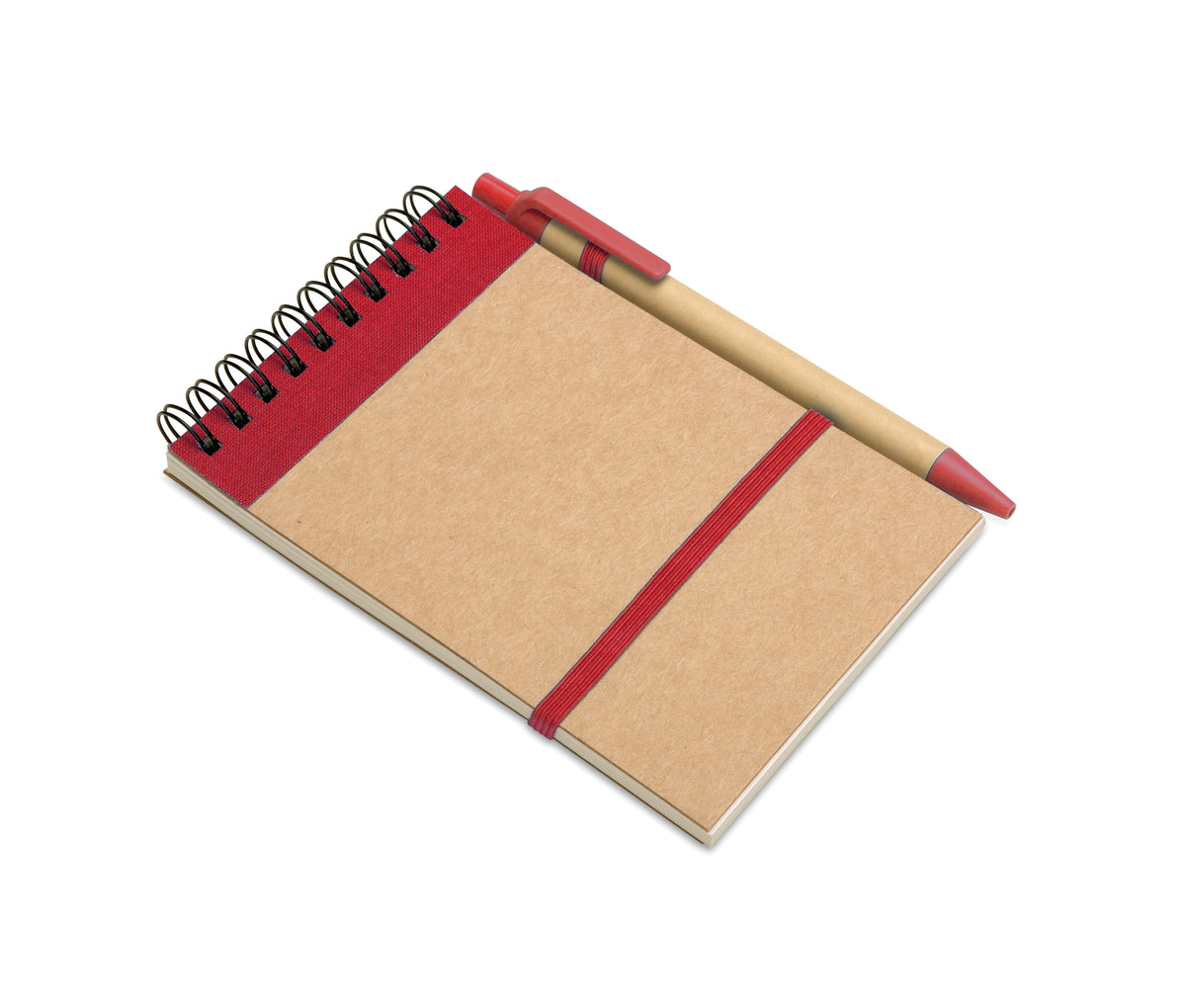 SONORA – A6 recycled notepad with pen – Red