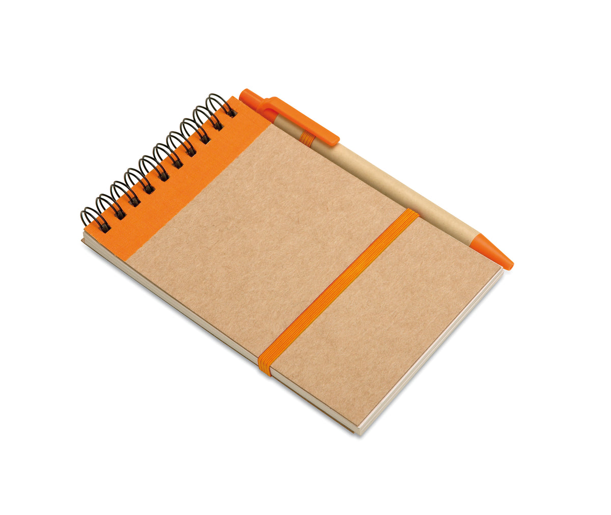 SONORA – A6 recycled notepad with pen – Orange
