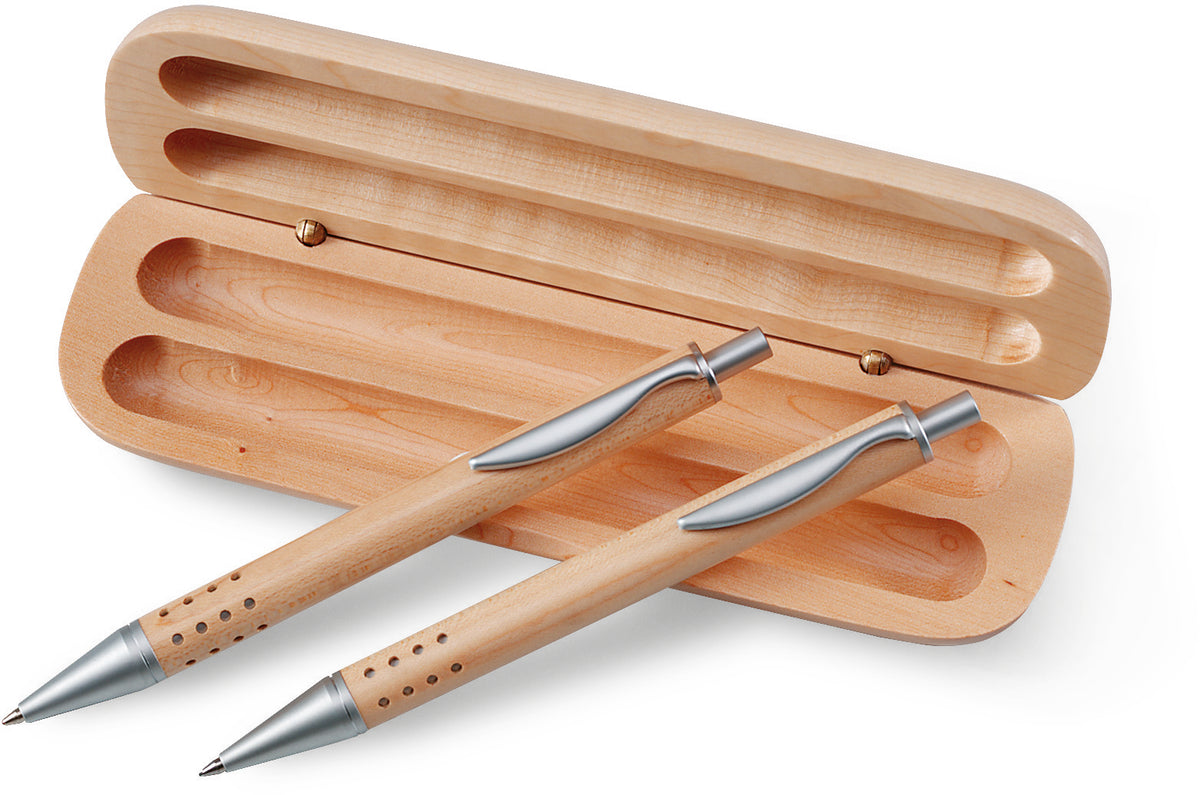 DEMOIN – Pen gift set in wooden box – Wood