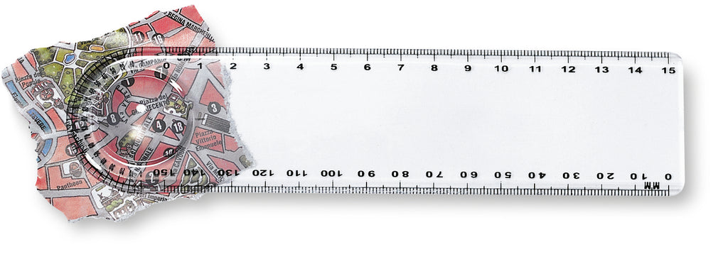 LASTA – Ruler with magnifier – Transparent