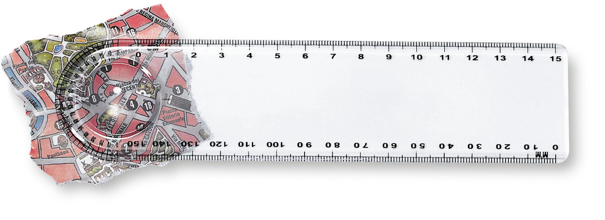 LASTA – Ruler with magnifier – Transparent