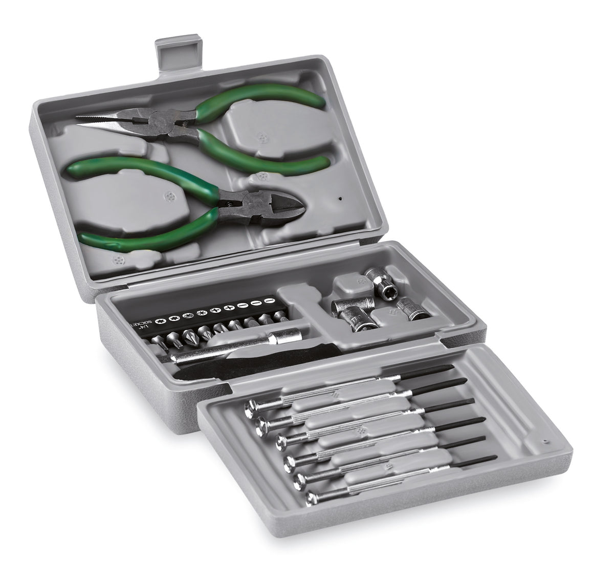 GUILLAUME – Foldable 25 piece tool set – Silver