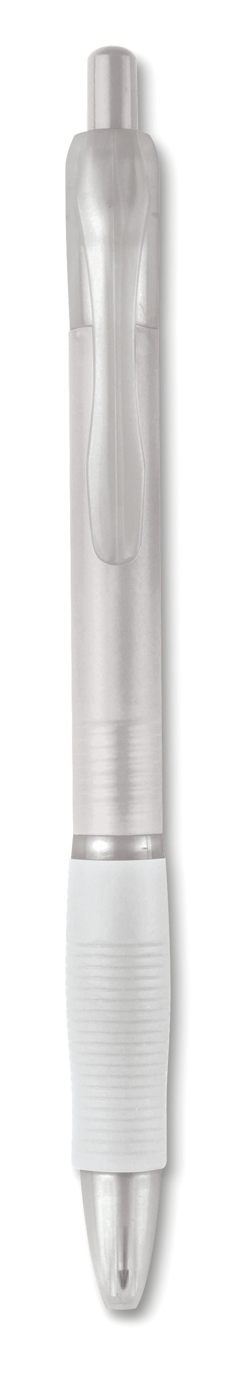 MANORS – Ball pen with rubber grip – Transparent White