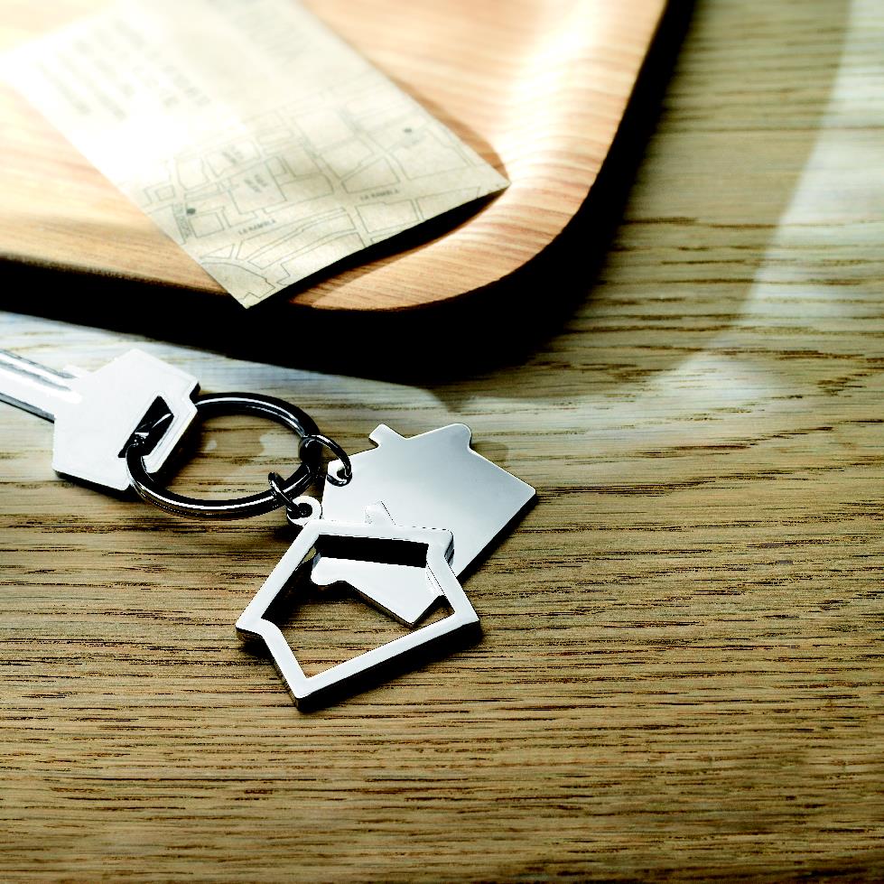 SNIPER – Metal key ring house shape – item ambiant picture