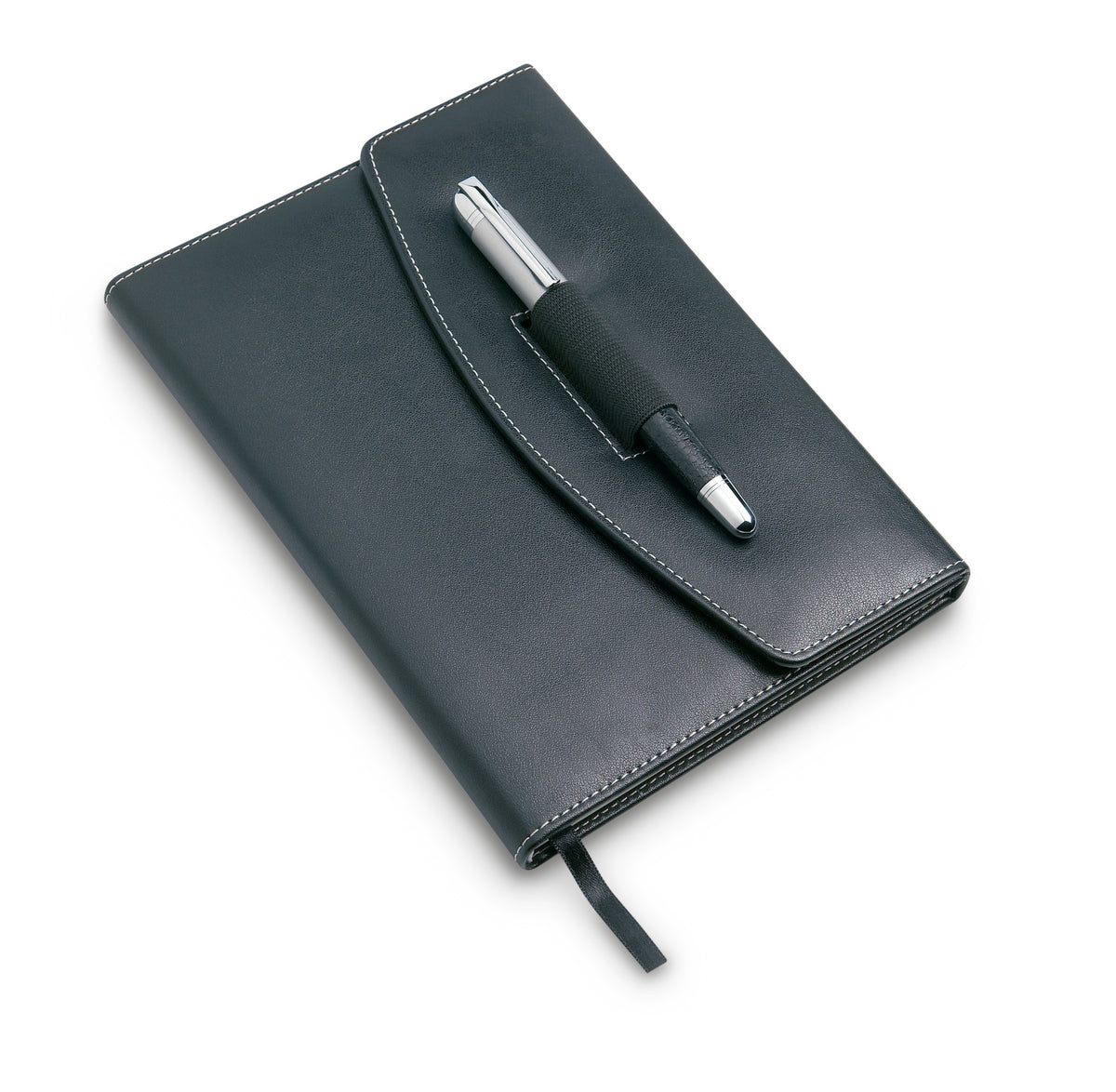 NOVA – A5 notebook portfolio with pen – Black