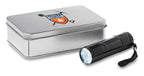 LED PLUS – LED torch in tin box – item picture printed