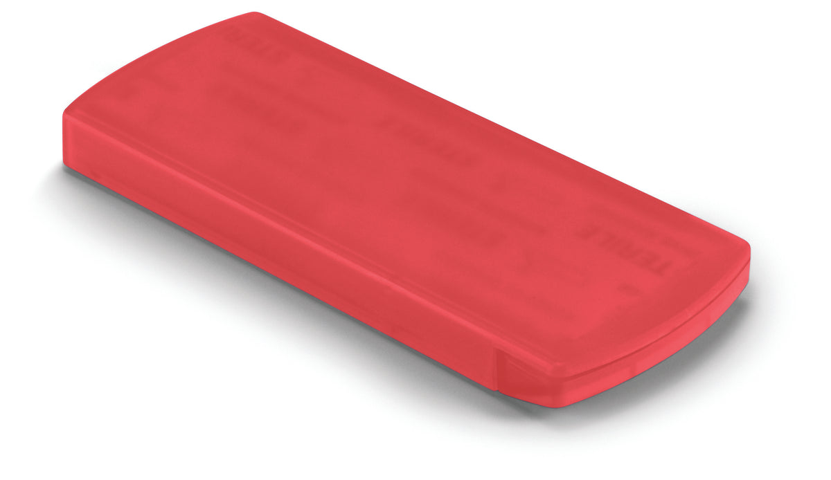 EVAN – Container with plasters – Transparent Red