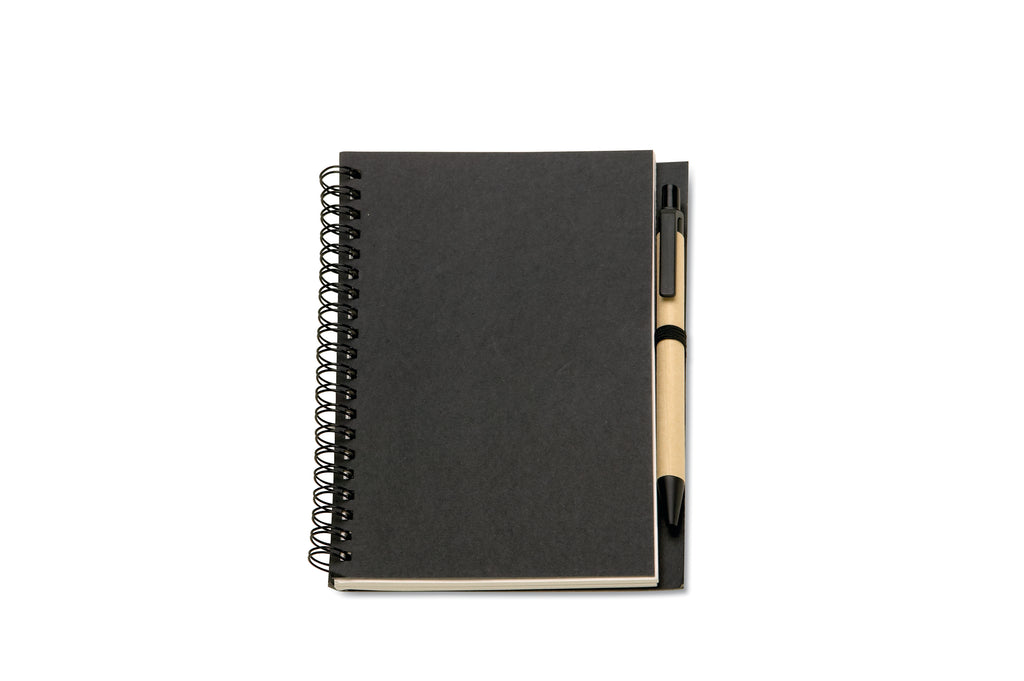 BLOQUERO – B6 Recycled notebook with pen – item picture back