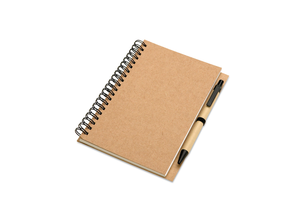 BLOQUERO – B6 Recycled notebook with pen – Beige