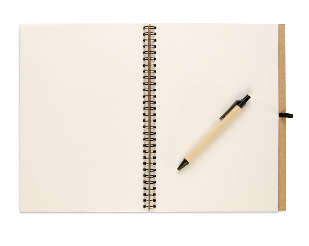 BLOQUERO PLUS – Recycled notebook with pen – item picture back