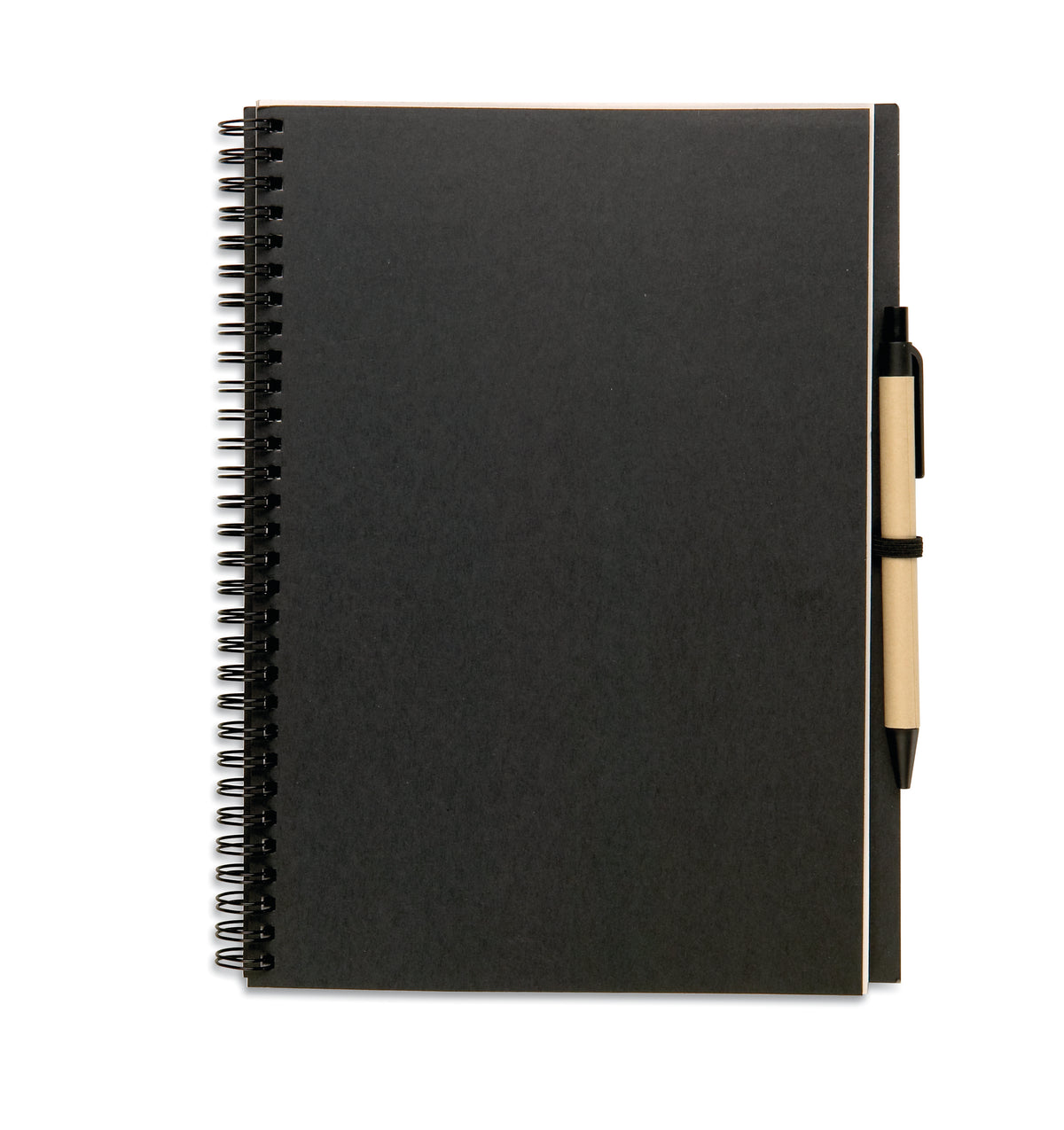 BLOQUERO PLUS – Recycled notebook with pen – Black