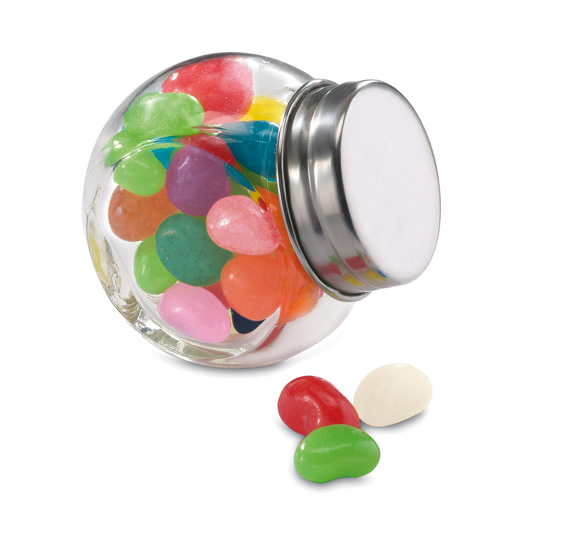 BEANDY – Glass jar with jelly beans – item picture open
