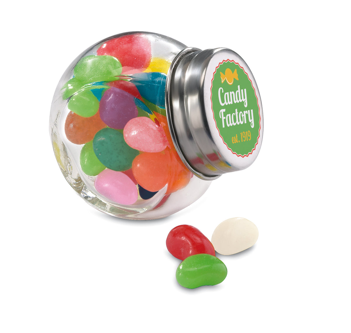 BEANDY – Glass jar with jelly beans – item picture printed