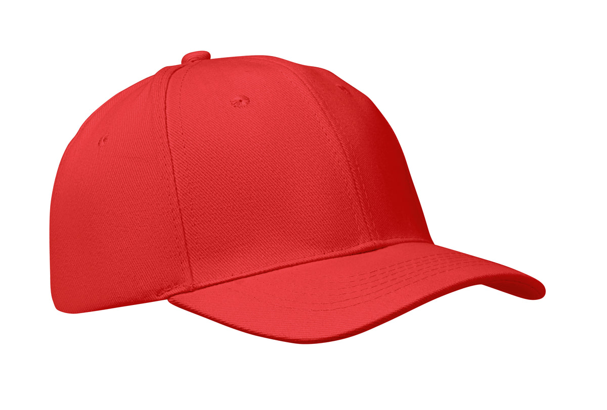 BUFFALO – 6 Panel baseball cap 260 gr/m – Red