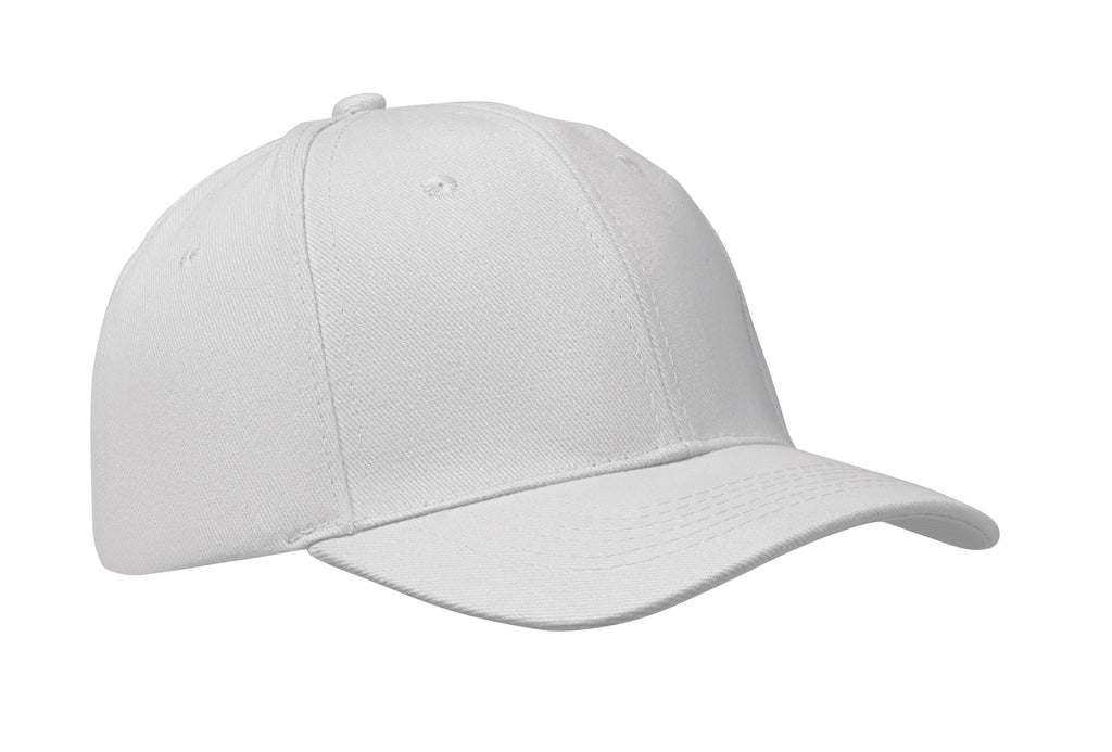 BUFFALO – 6 Panel baseball cap 260 gr/m – White
