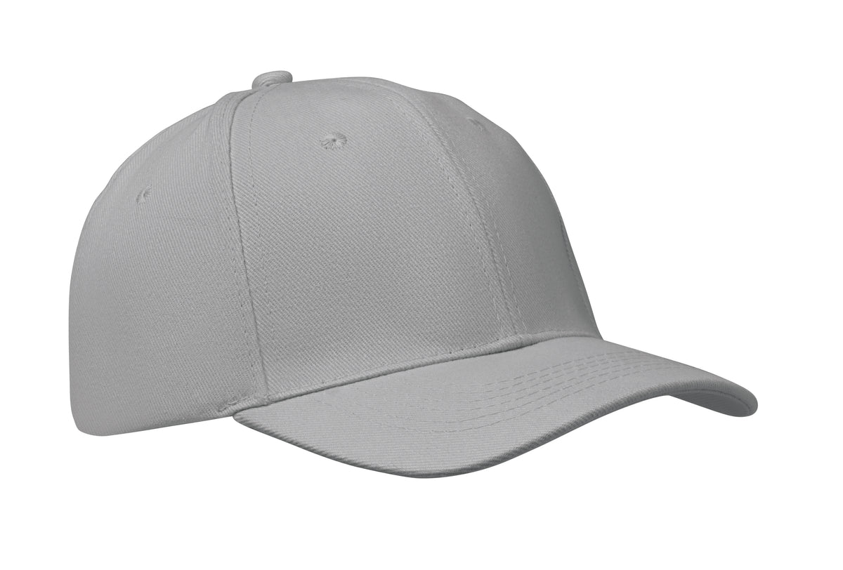 BUFFALO – 6 Panel baseball cap 260 gr/m – Grey