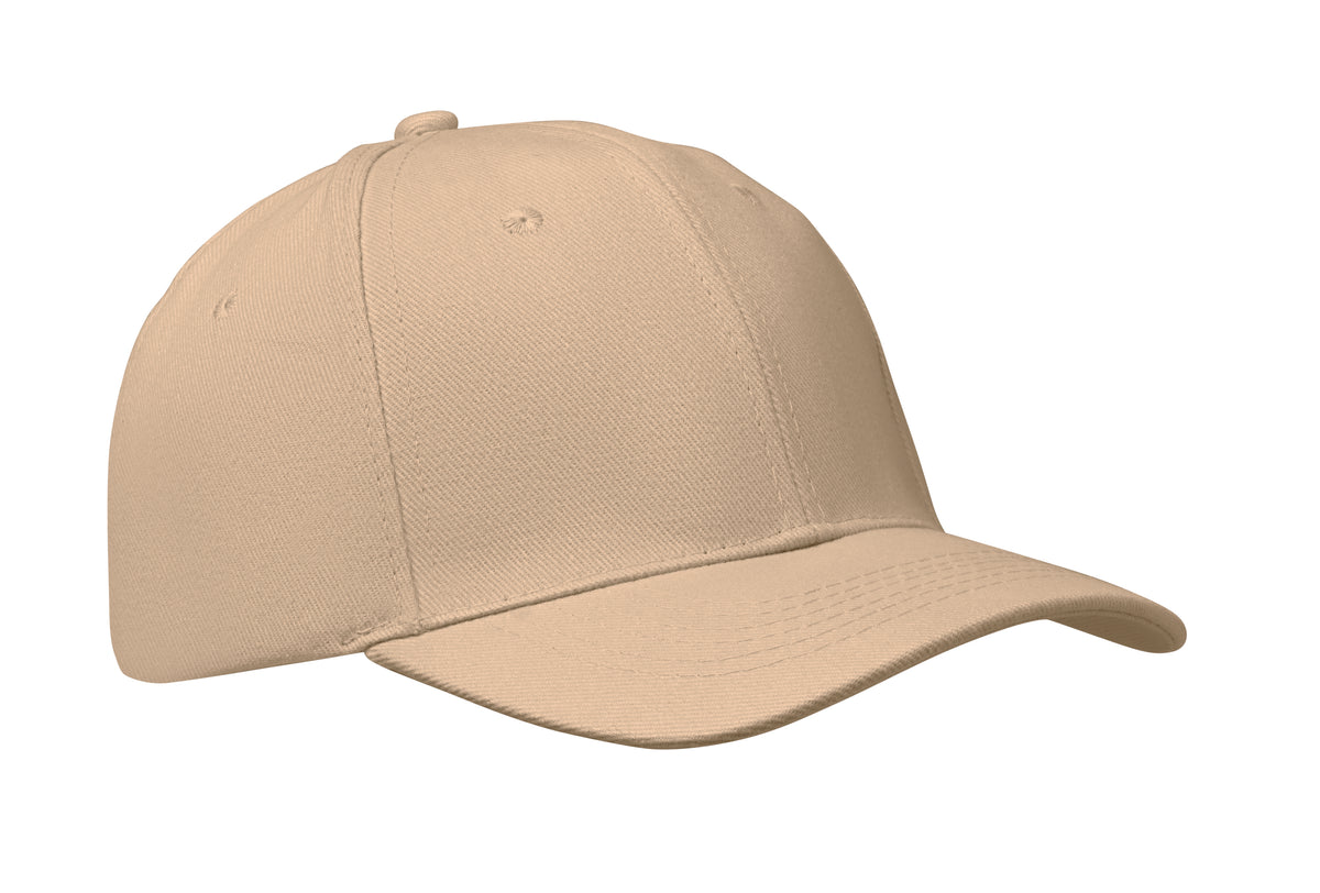 BUFFALO – 6 Panel baseball cap 260 gr/m – Beige
