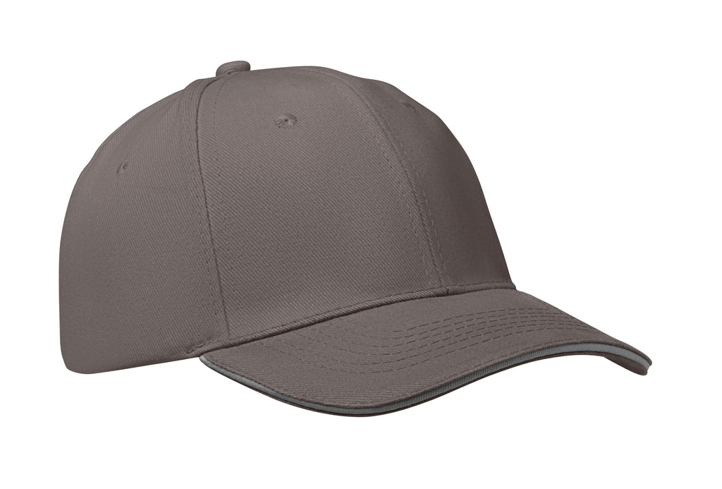 BUFFALO – 6 Panel baseball cap 260 gr/m – Dark Grey/Grey