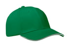 BUFFALO – 6 Panel baseball cap 260 gr/m – Prairie Green/White