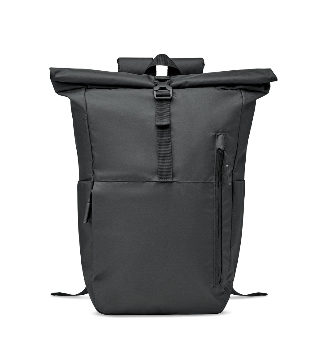VALLEY ROLLPACK – 300D RPET rolltop backpack – item picture back
