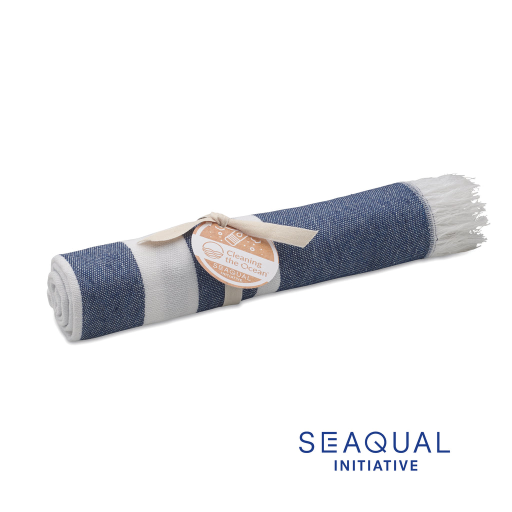 WAVE – SEAQUAL® hammam towel 100x170 – Blue