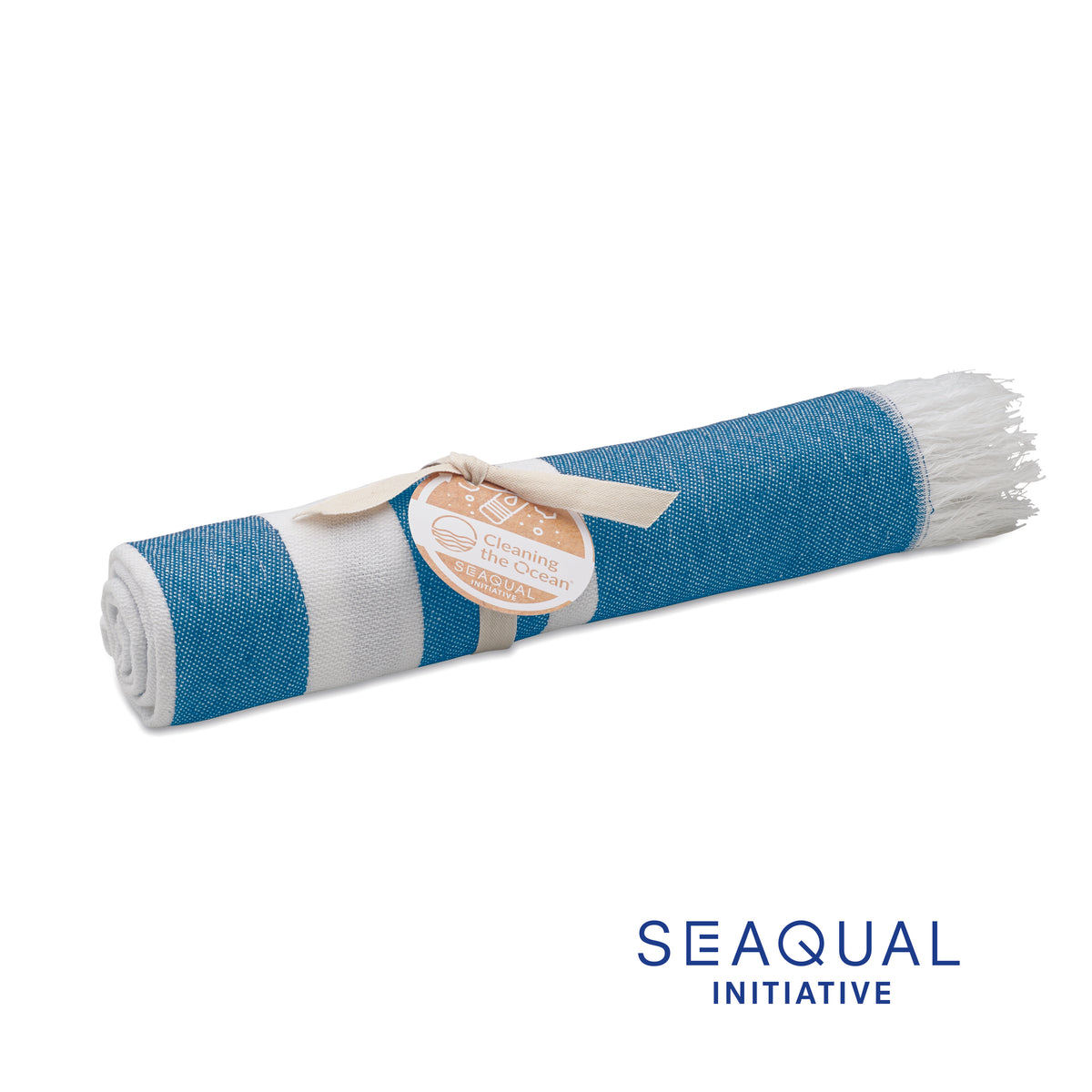 WAVE – SEAQUAL® hammam towel 100x170 – Turquoise