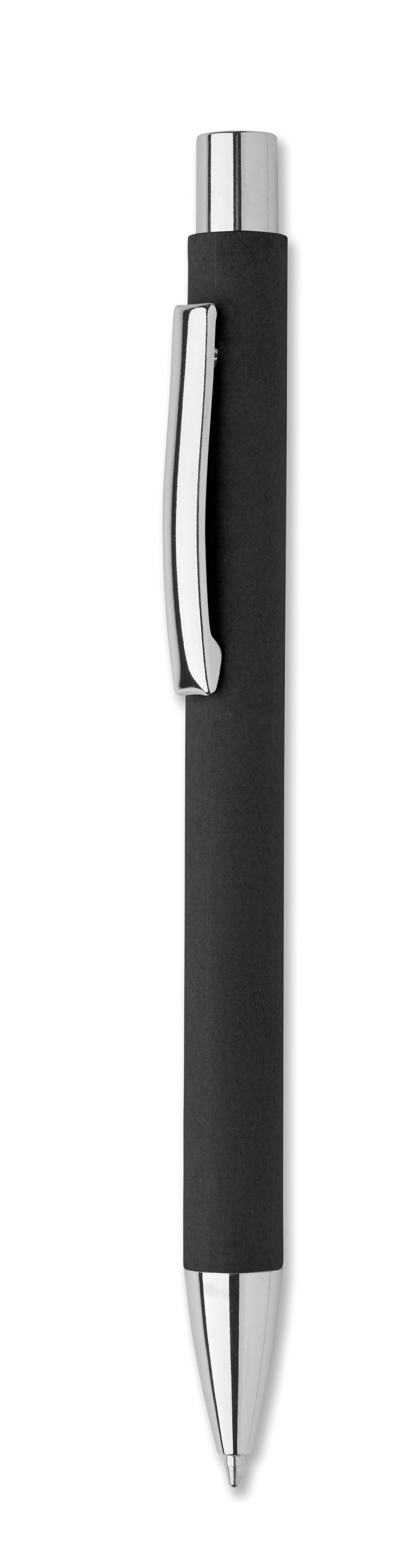 OLYMPIA – Recycled paper push ball pen – Black