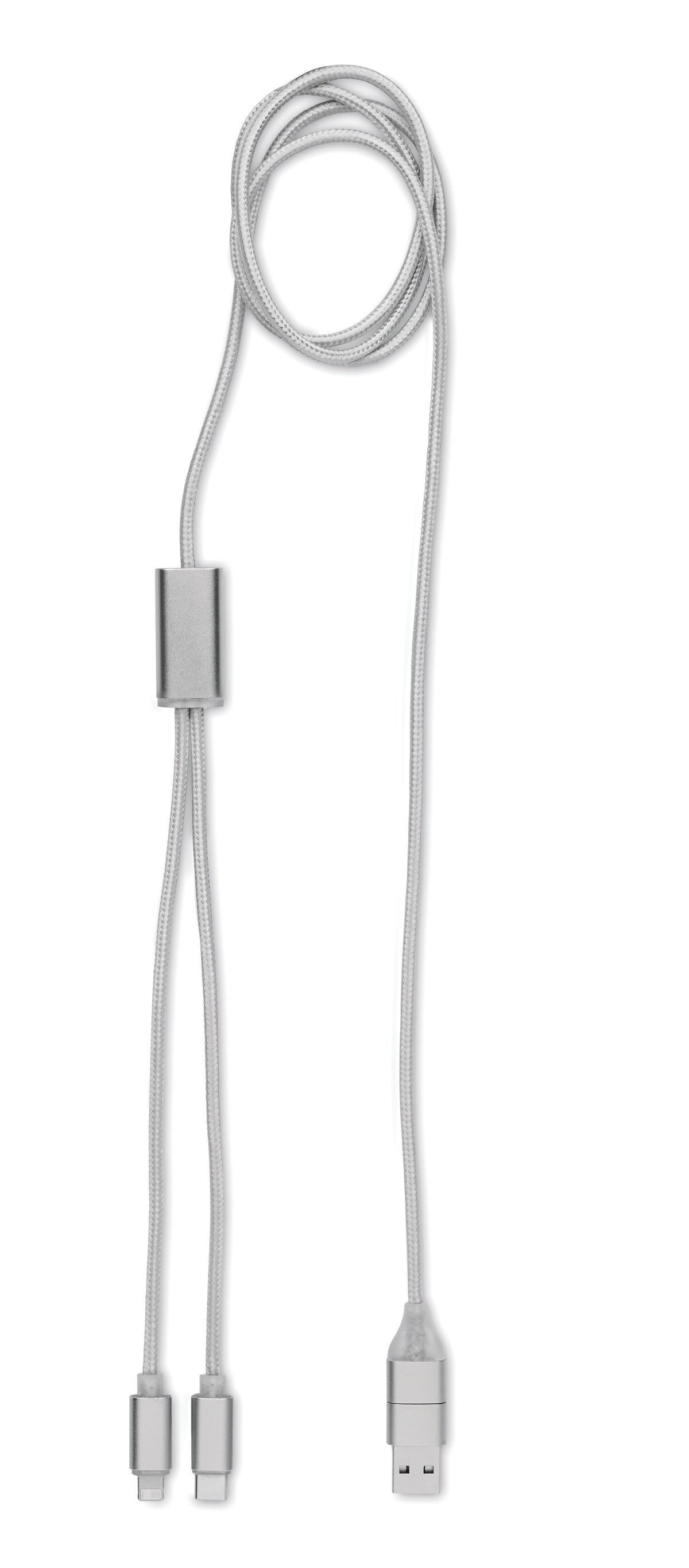 CABLONG – 2 in 1 long charging cable – Silver