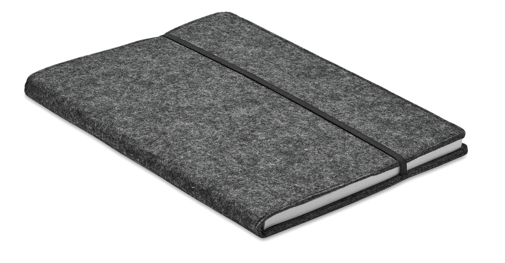 FELTBOOK – A5 notebook RPET felt – Stone Grey