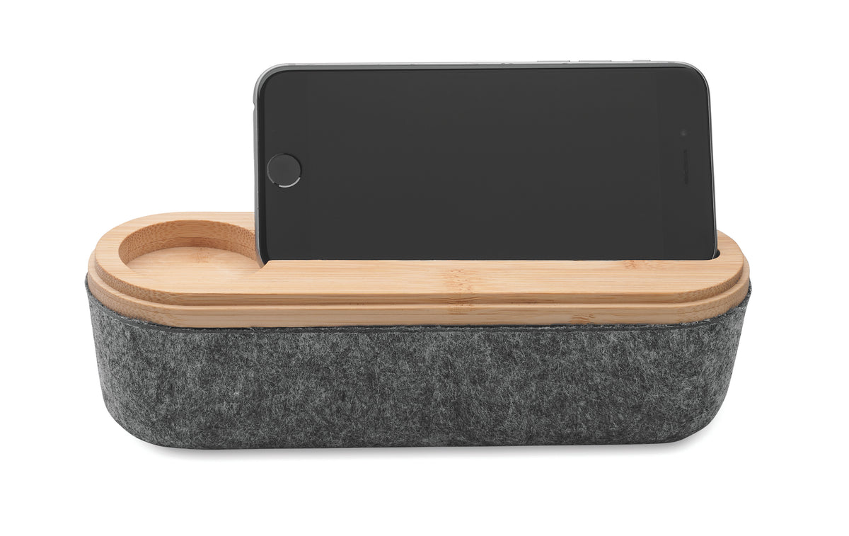 MILE – RPET felt pencil case with lid – item picture back