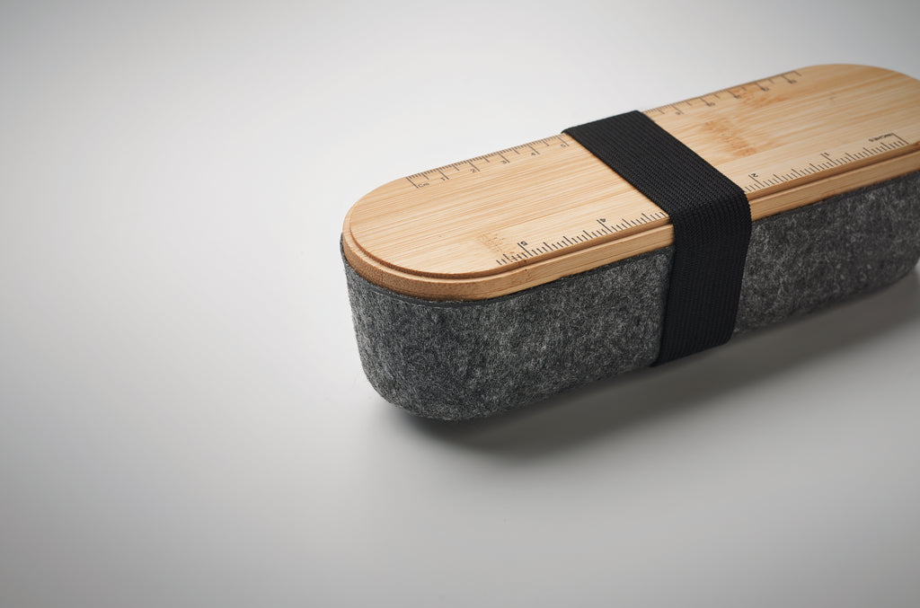 MILE – RPET felt pencil case with lid – item detail picture