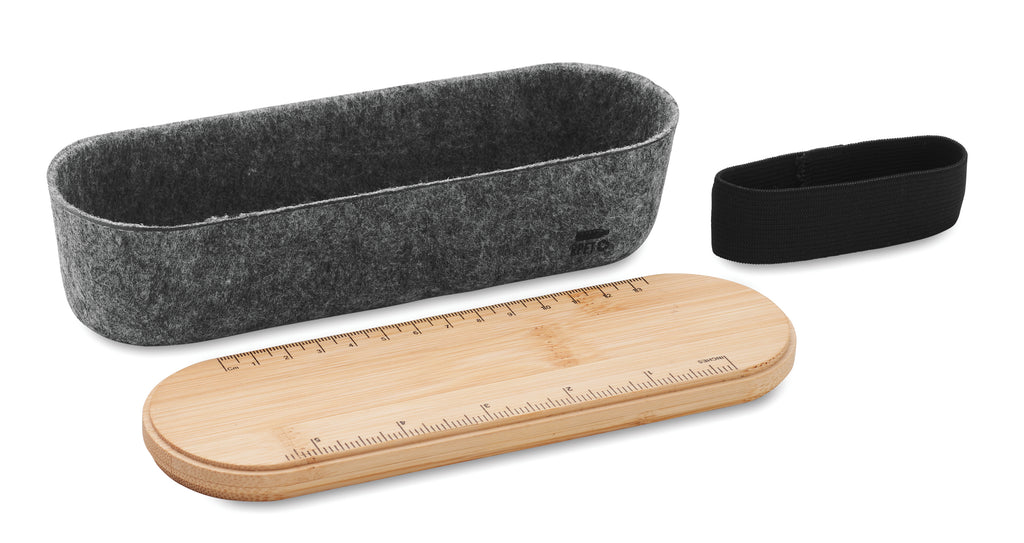 MILE – RPET felt pencil case with lid – item picture open