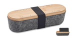 MILE – RPET felt pencil case with lid – Wood