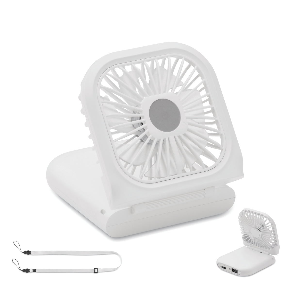 STANDFAN – Portable foldable or desk fan – White